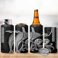 Kanaloa Aloha Hawaii 4 in 1 Can Cooler Tumbler Humpback Whale Octopus Tattoo Kakau Pattern