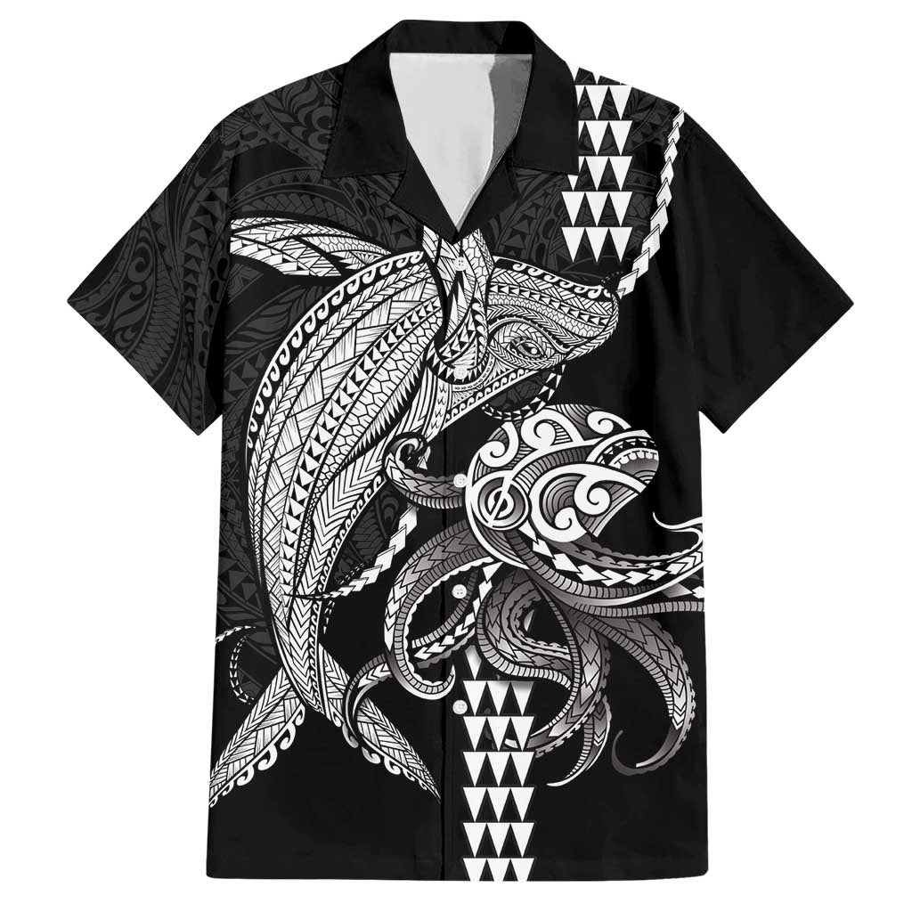 Kanaloa Aloha Hawaii Hawaiian Shirt Humpback Whale Octopus Tattoo Kakau Pattern