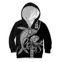 Kanaloa Aloha Hawaii Kid Hoodie Humpback Whale Octopus Tattoo Kakau Pattern