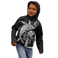 Kanaloa Aloha Hawaii Kid Hoodie Humpback Whale Octopus Tattoo Kakau Pattern