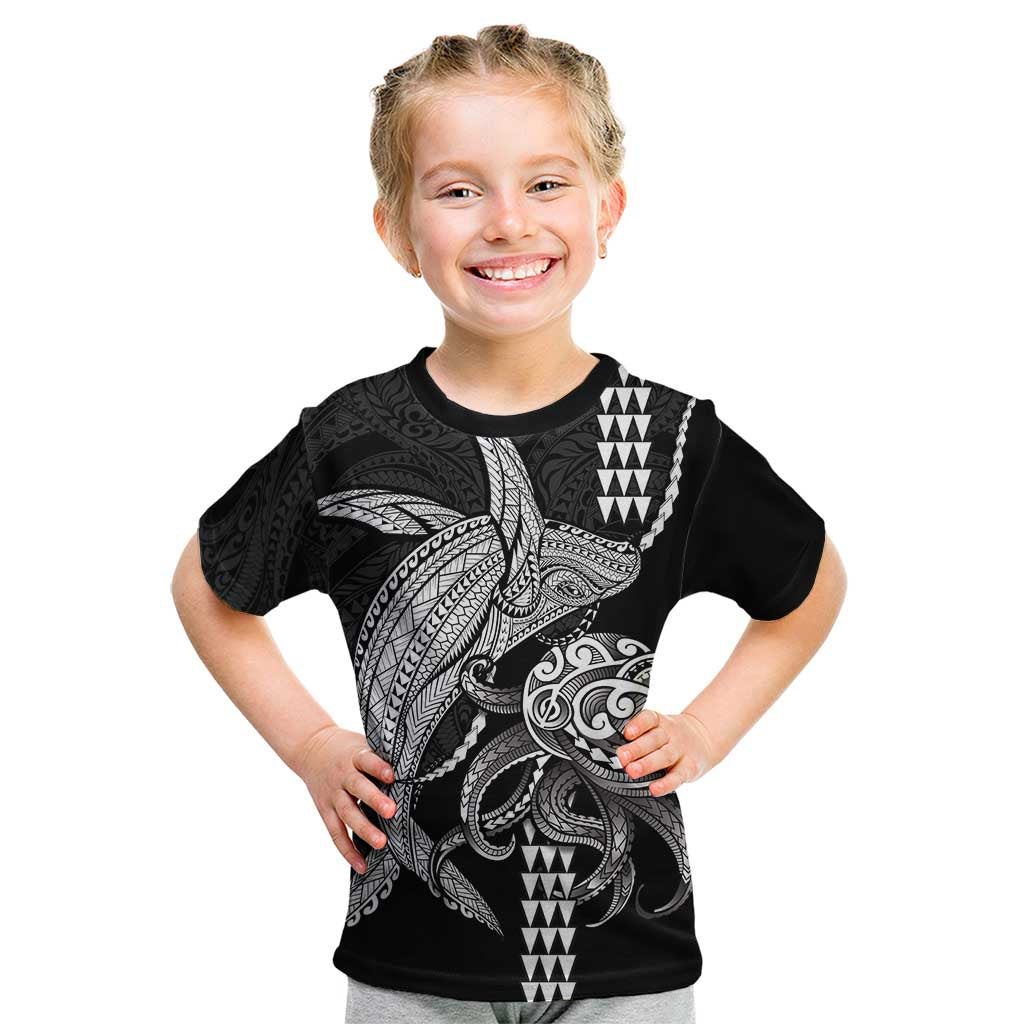 Kanaloa Aloha Hawaii Kid T Shirt Humpback Whale Octopus Tattoo Kakau Pattern