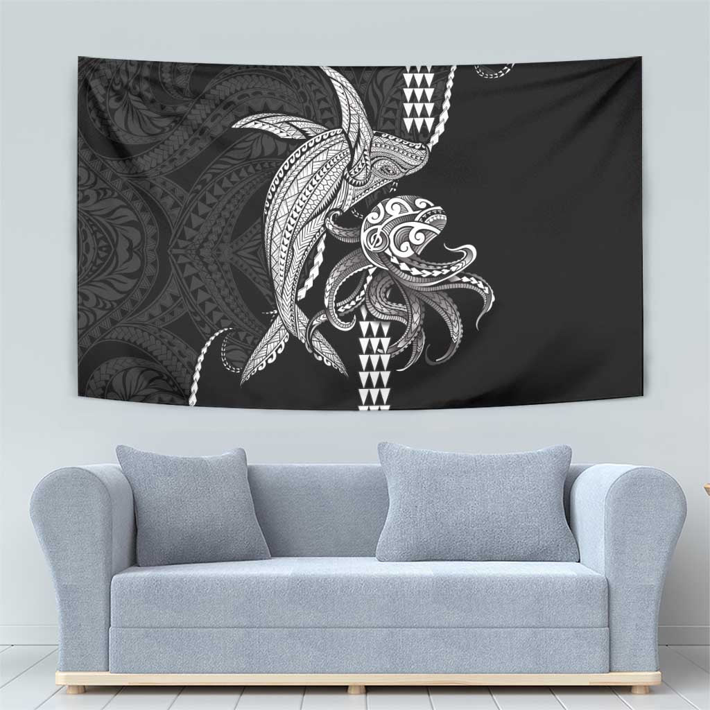Kanaloa Aloha Hawaii Tapestry Humpback Whale Octopus Tattoo Kakau Pattern