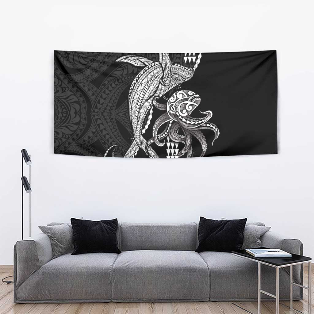 Kanaloa Aloha Hawaii Tapestry Humpback Whale Octopus Tattoo Kakau Pattern
