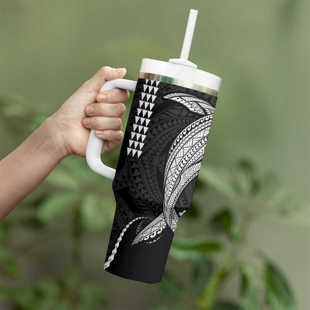 Kanaloa Aloha Hawaii Tumbler With Handle Humpback Whale Octopus Tattoo Kakau Pattern