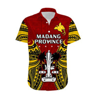 (Custom Personalised) Papua New Guinea Hawaiian Shirt Madang Province Mix Coat Of Arms Polynesian Art LT14 - Polynesian Pride