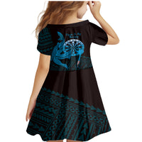 Aloha Hawaii Darts Family Matching Mermaid Dress and Hawaiian Shirt Dart Board With Polynesian Shark - Blue LT14 - Polynesian Pride