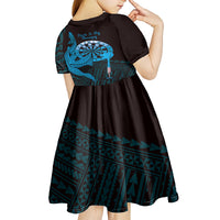 Aloha Hawaii Darts Kid Short Sleeve Dress Dart Board With Polynesian Shark - Blue
