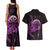 Aloha Hawaii Darts Couples Matching Tank Maxi Dress and Hawaiian Shirt Dart Board With Polynesian Shark - Purple