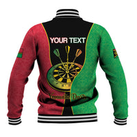 Personalised Vanuatu Darts Baseball Jacket Happiness Is A Tight Threesome Sand Drawing Art
