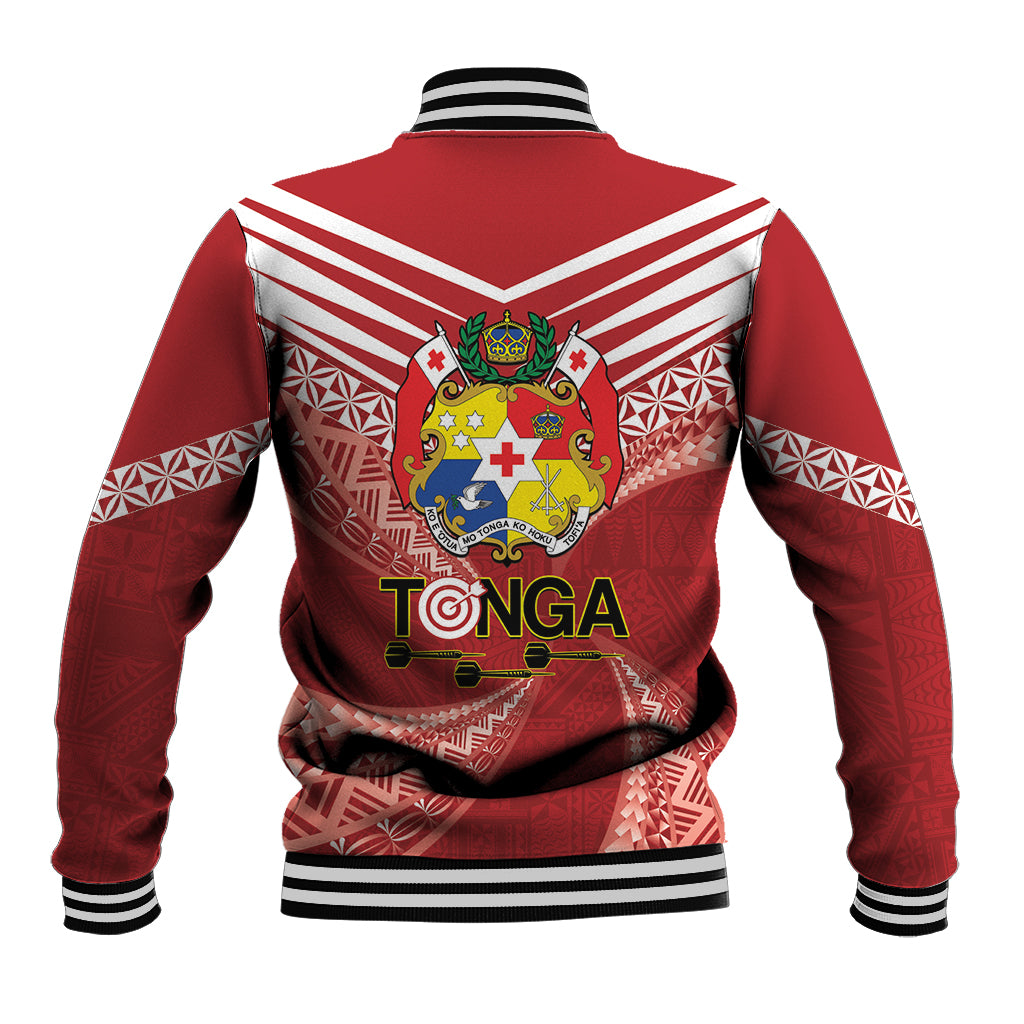 Tonga Darts Baseball Jacket Tongan Ngatu Pattern