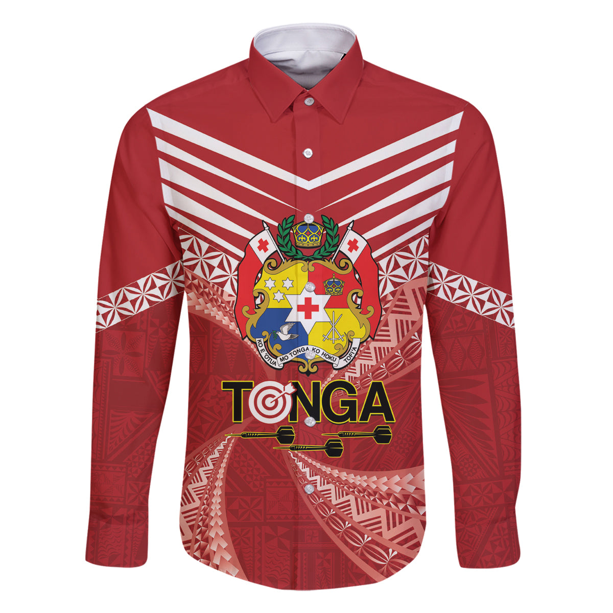 Tonga Darts Family Matching Off Shoulder Short Dress and Hawaiian Shirt Tongan Ngatu Pattern