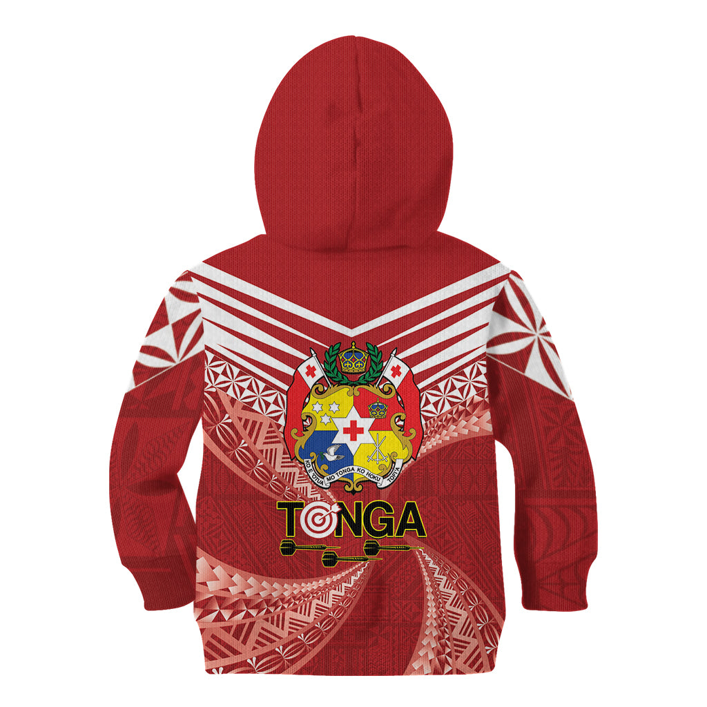Tonga Darts Kid Hoodie Tongan Ngatu Pattern