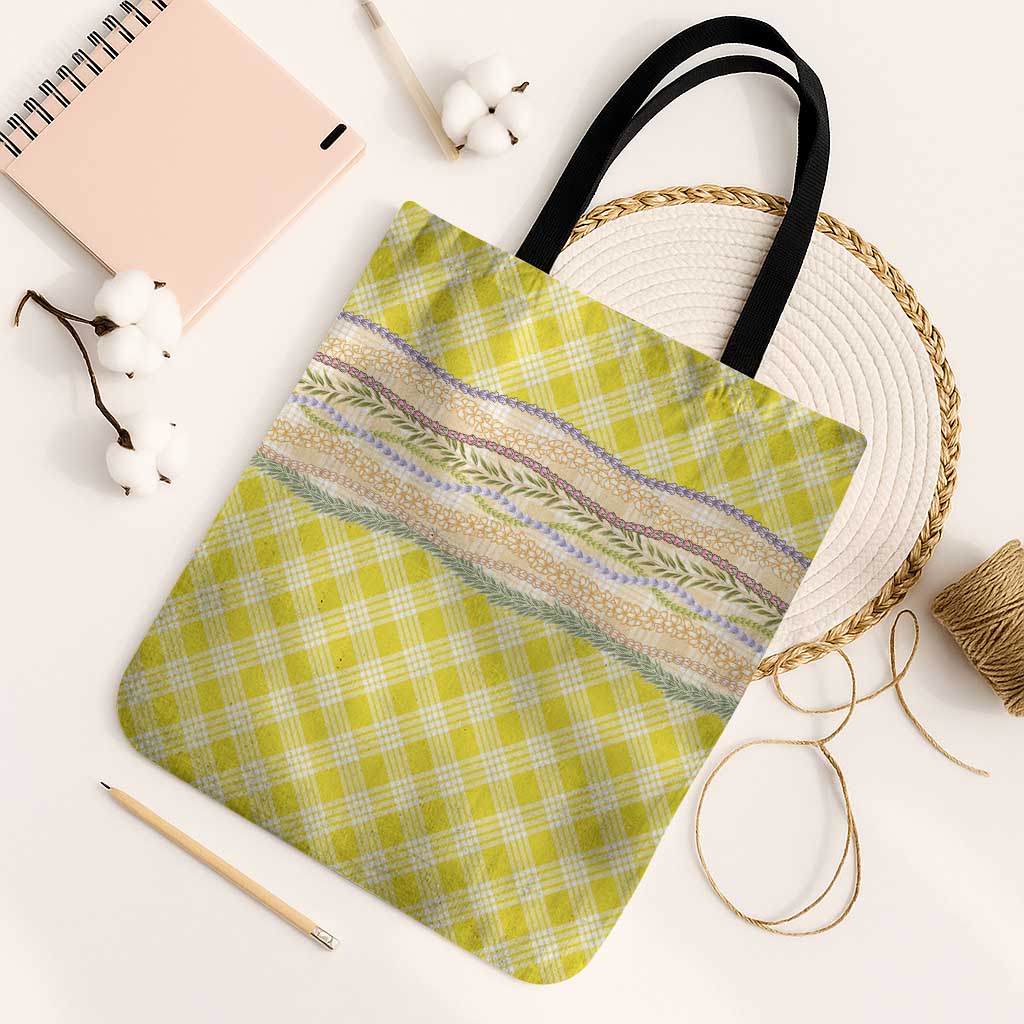Yellow Palaka Hawaii Leis Elegant Vibes Tote Bag