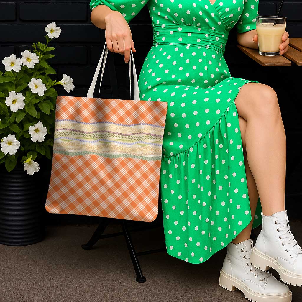 Orange Palaka Hawaii Leis Elegant Vibes Tote Bag