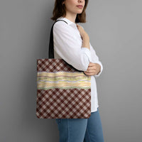 Brown Palaka Hawaii Leis Elegant Vibes Tote Bag