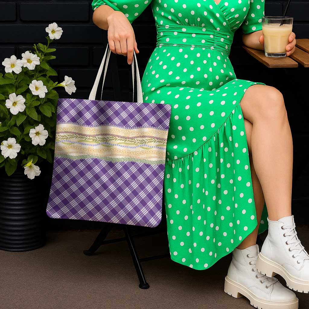 Purple Palaka Hawaii Leis Elegant Vibes Tote Bag