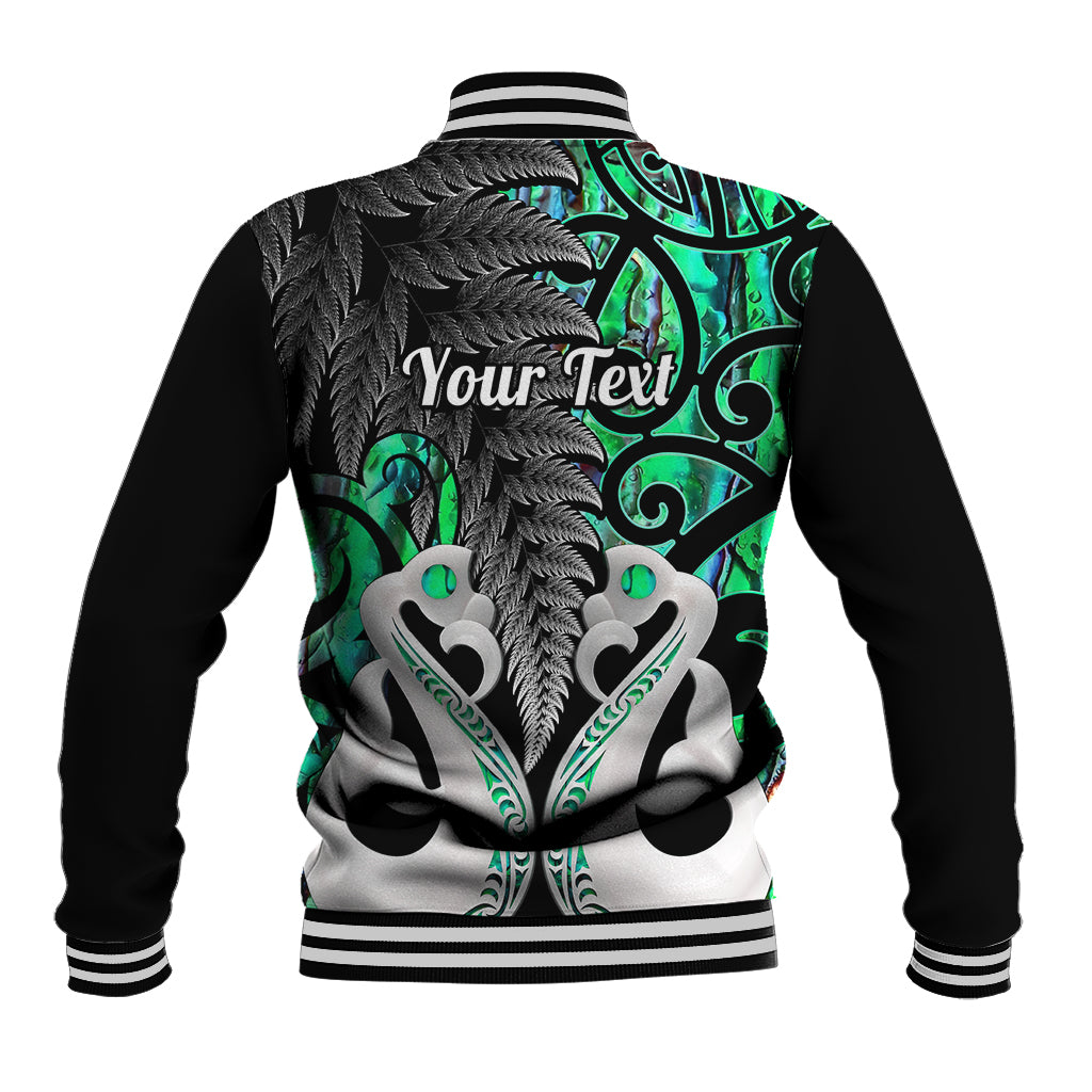 Personalised New Zealand Baseball Jacket Te Manaia Mangopare Maori And Fern Green Style LT14 - Polynesian Pride