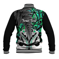 Personalised New Zealand Baseball Jacket Te Manaia Mangopare Maori And Fern Green Style LT14 - Polynesian Pride