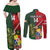 Custom Samoa And Ireland Rugby Couples Matching Off Shoulder Maxi Dress and Long Sleeve Button Shirt Ikale Tahi With Shamrocks