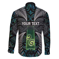 Personalised New Zealand Toki Family Matching Tank Maxi Dress and Hawaiian Shirt Silver Fern Mix Aotearoa Maori Pattern LT14 - Polynesian Pride