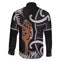 New Zealand Maripi Family Matching Off Shoulder Short Dress and Hawaiian Shirt Silver Fern Mix Aotearoa Maori Pattern LT14 - Polynesian Pride
