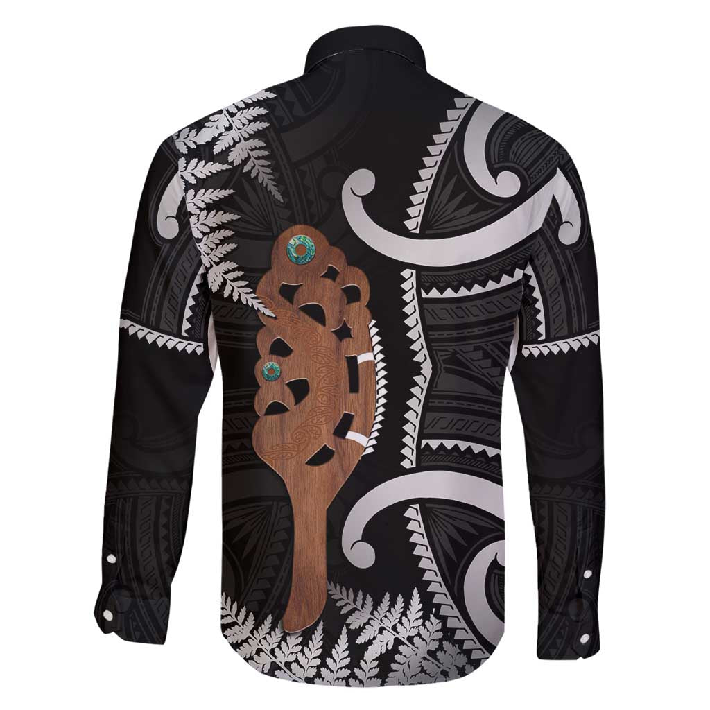 New Zealand Maripi Family Matching Summer Maxi Dress and Hawaiian Shirt Silver Fern Mix Aotearoa Maori Pattern LT14 - Polynesian Pride