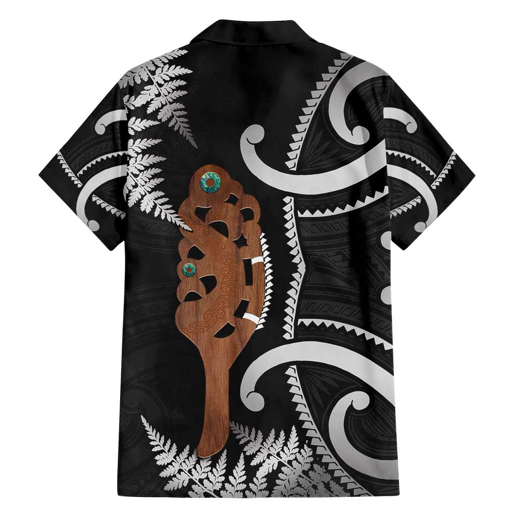 New Zealand Maripi Family Matching Tank Maxi Dress and Hawaiian Shirt Silver Fern Mix Aotearoa Maori Pattern LT14 - Polynesian Pride