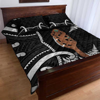 New Zealand Maripi Quilt Bed Set Silver Fern Mix Aotearoa Maori Pattern LT14 - Polynesian Pride