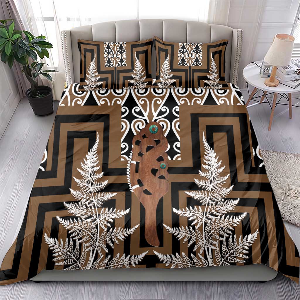 New Zealand Bedding Set Maori Maripi Knife With Poutama Art LT14 - Polynesian Pride