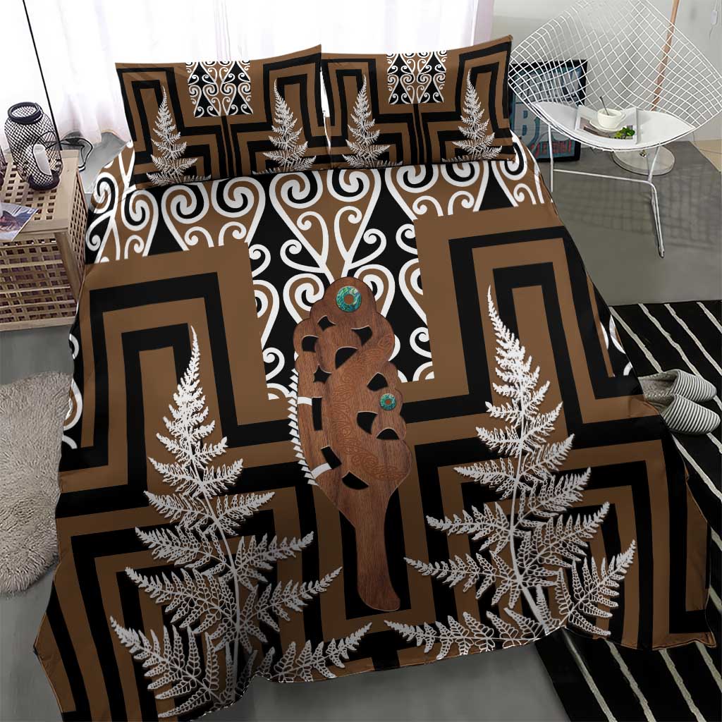 New Zealand Bedding Set Maori Maripi Knife With Poutama Art LT14 - Polynesian Pride