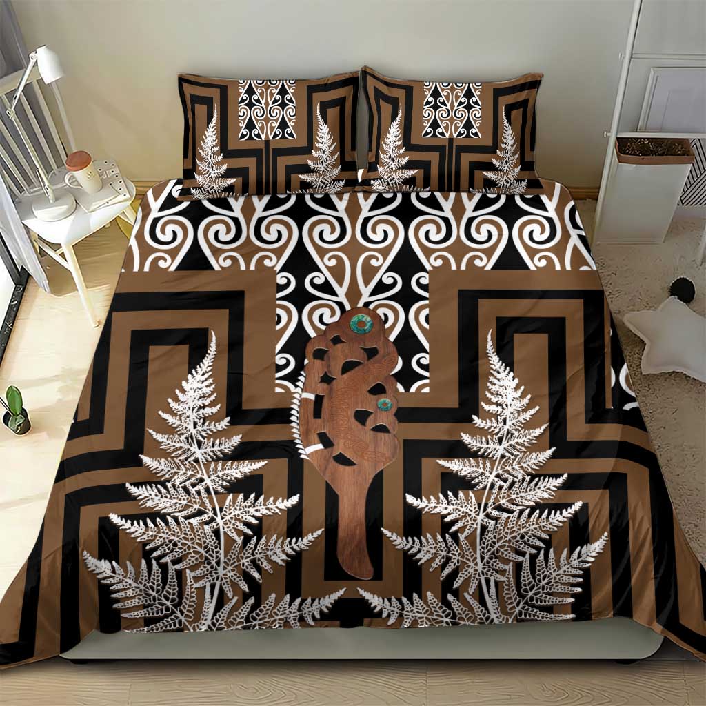 New Zealand Bedding Set Maori Maripi Knife With Poutama Art LT14 - Polynesian Pride