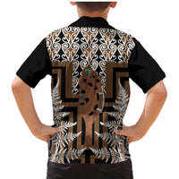 New Zealand Family Matching Mermaid Dress and Hawaiian Shirt Maori Maripi Knife With Poutama Art LT14 - Polynesian Pride