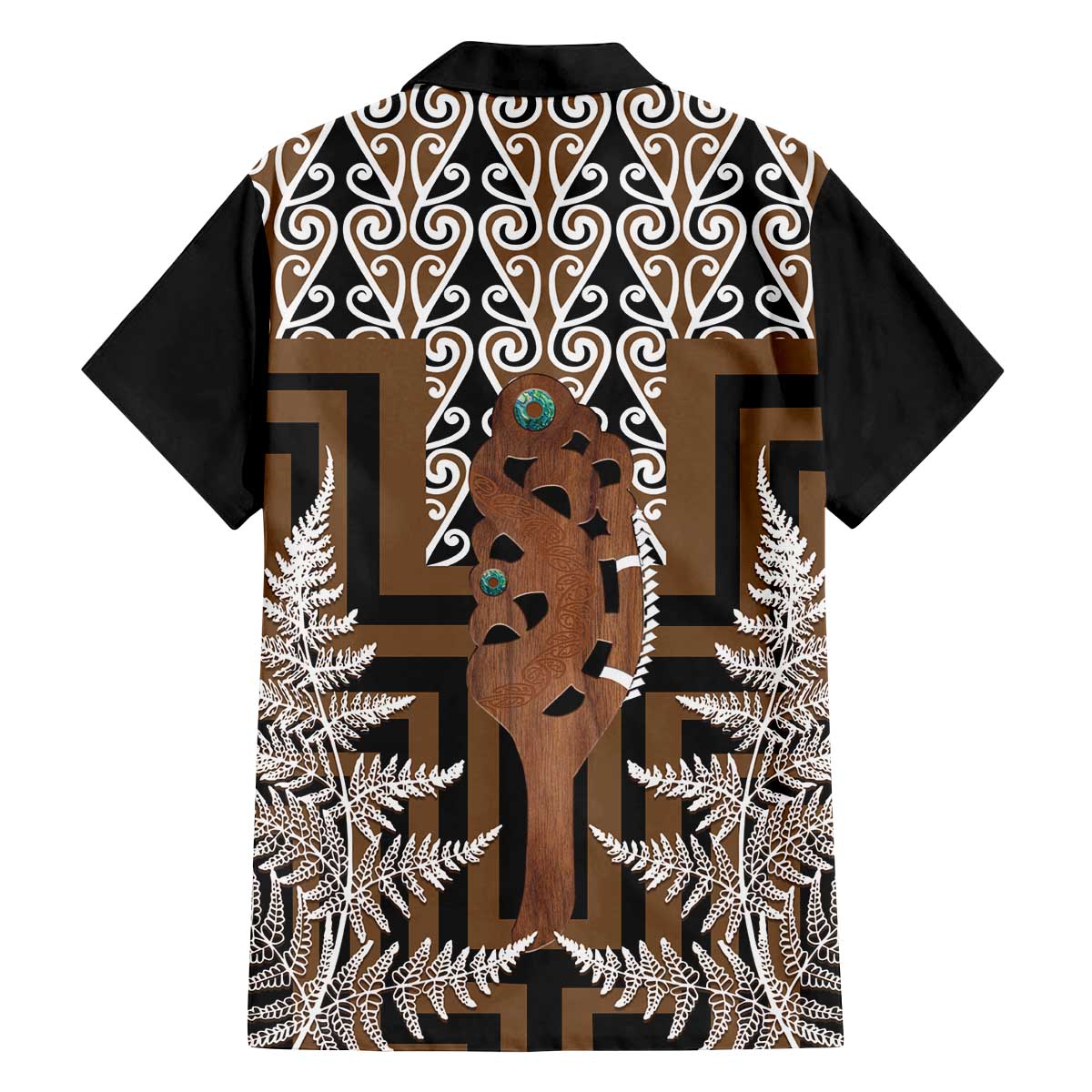 New Zealand Family Matching Puletasi and Hawaiian Shirt Maori Maripi Knife With Poutama Art LT14 - Polynesian Pride