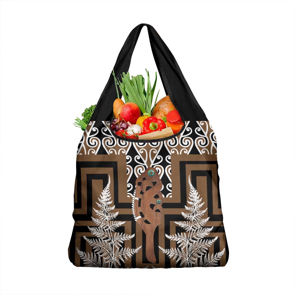 New Zealand Grocery Bag Maori Maripi Knife With Poutama Art