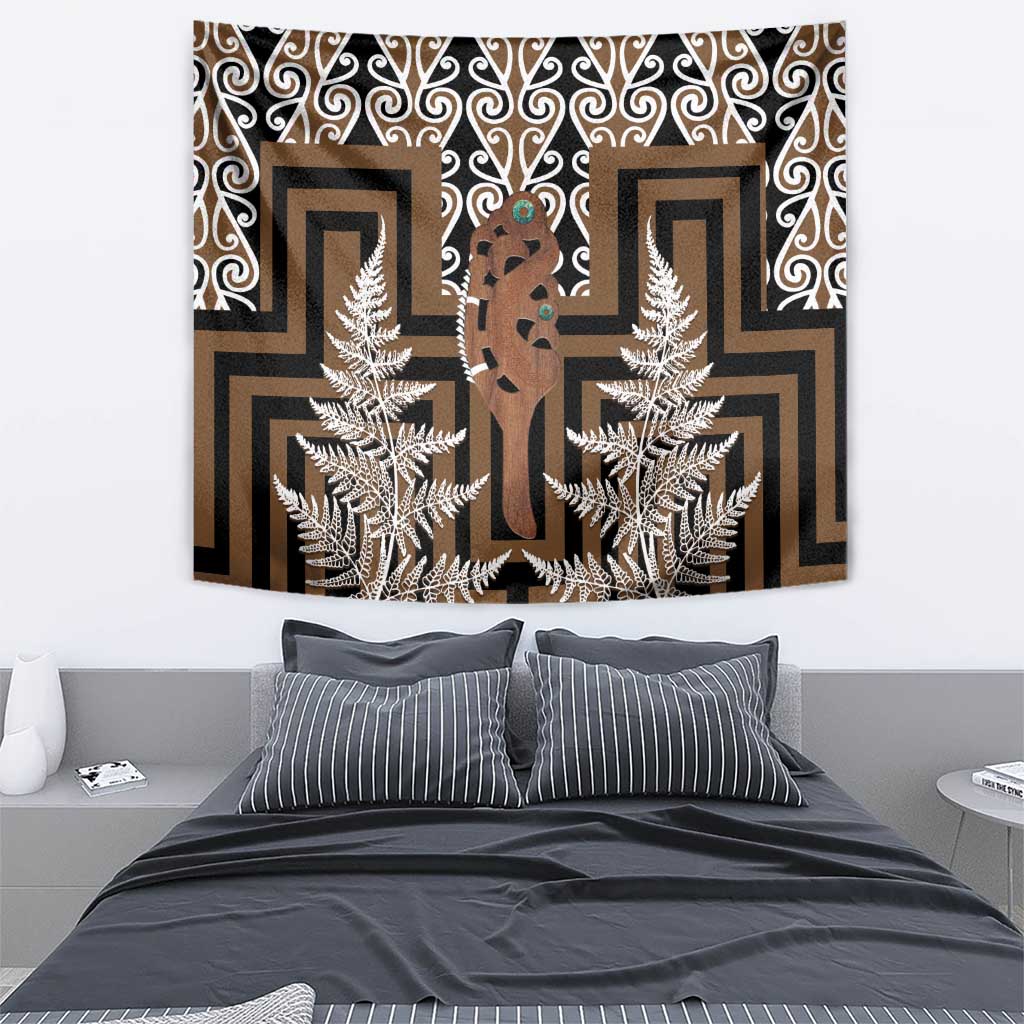 New Zealand Tapestry Maori Maripi Knife With Poutama Art