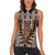 New Zealand Women Sleeveless Polo Shirt Maori Maripi Knife With Poutama Art