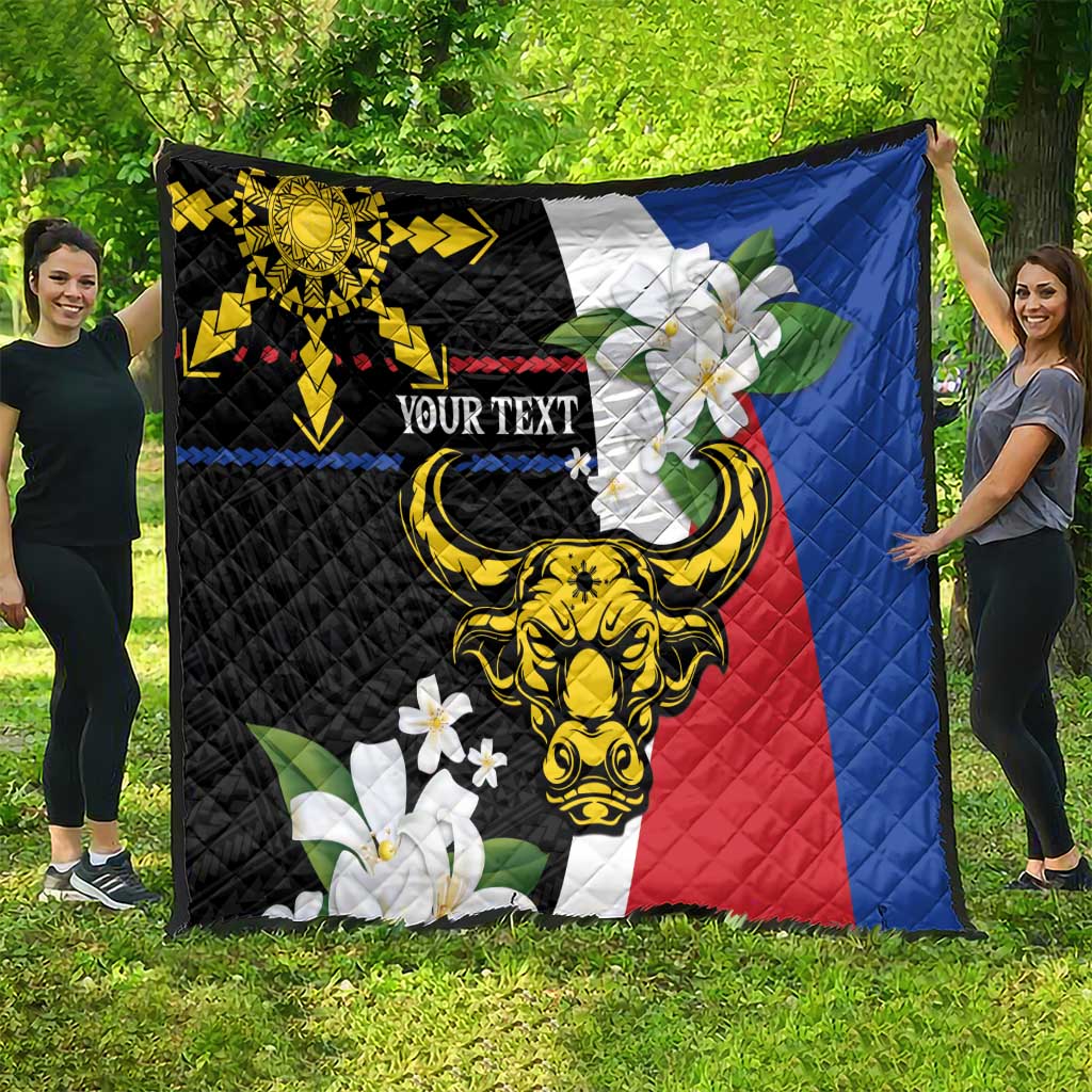 Personalised Philippines Carabao Quilt Filipino Sun Mix Sampaguita Flower LT14 - Polynesian Pride