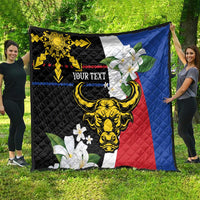 Personalised Philippines Carabao Quilt Filipino Sun Mix Sampaguita Flower LT14 - Polynesian Pride