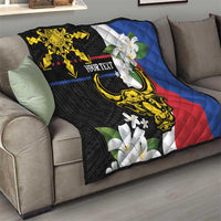 Personalised Philippines Carabao Quilt Filipino Sun Mix Sampaguita Flower LT14 - Polynesian Pride
