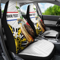 Personalised Philippines Eagle Car Seat Cover Filipino Sun Mix Sampaguita Flower LT14 - Polynesian Pride