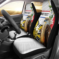 Personalised Philippines Eagle Car Seat Cover Filipino Sun Mix Sampaguita Flower LT14 - Polynesian Pride