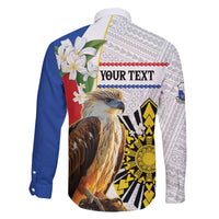 Personalised Philippines Eagle Family Matching Short Sleeve Bodycon Dress and Hawaiian Shirt Filipino Sun Mix Sampaguita Flower LT14 - Polynesian Pride