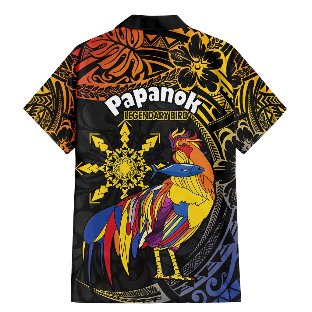 Philippines Sarimanok Family Matching Mermaid Dress and Hawaiian Shirt Papanok Legendary Bird Okir Polynesian Pattern LT14 - Polynesian Pride