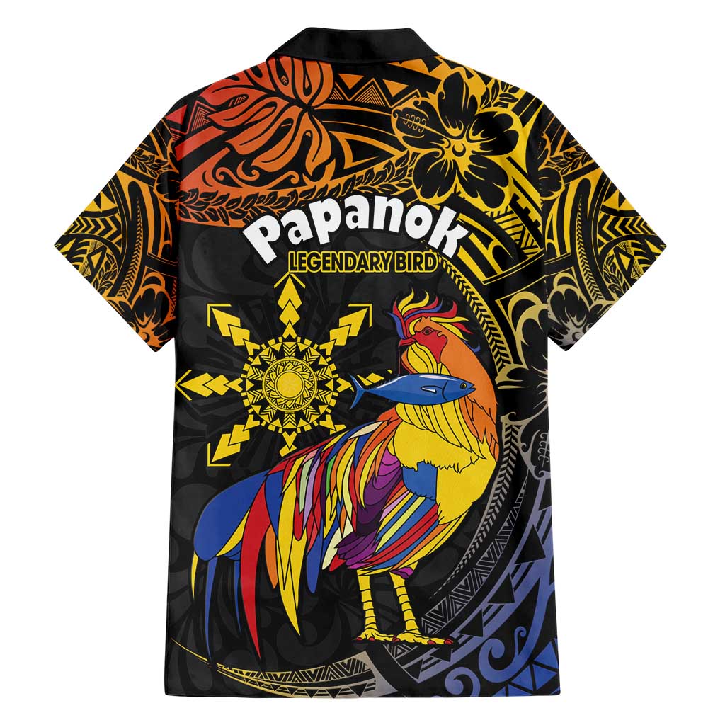 Philippines Sarimanok Hawaiian Shirt Papanok Legendary Bird Okir Polynesian Pattern