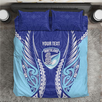 Northland 2026 Rugby Custom Bedding Set NZ Maori Silver Fern LT14 Blue - Polynesian Pride
