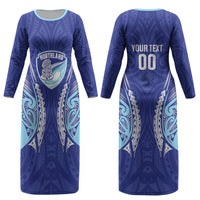 Northland 2026 Rugby Custom Couples Matching Long Sleeve Bodycon Dress and Hawaiian Shirt NZ Maori Silver Fern LT14 - Polynesian Pride