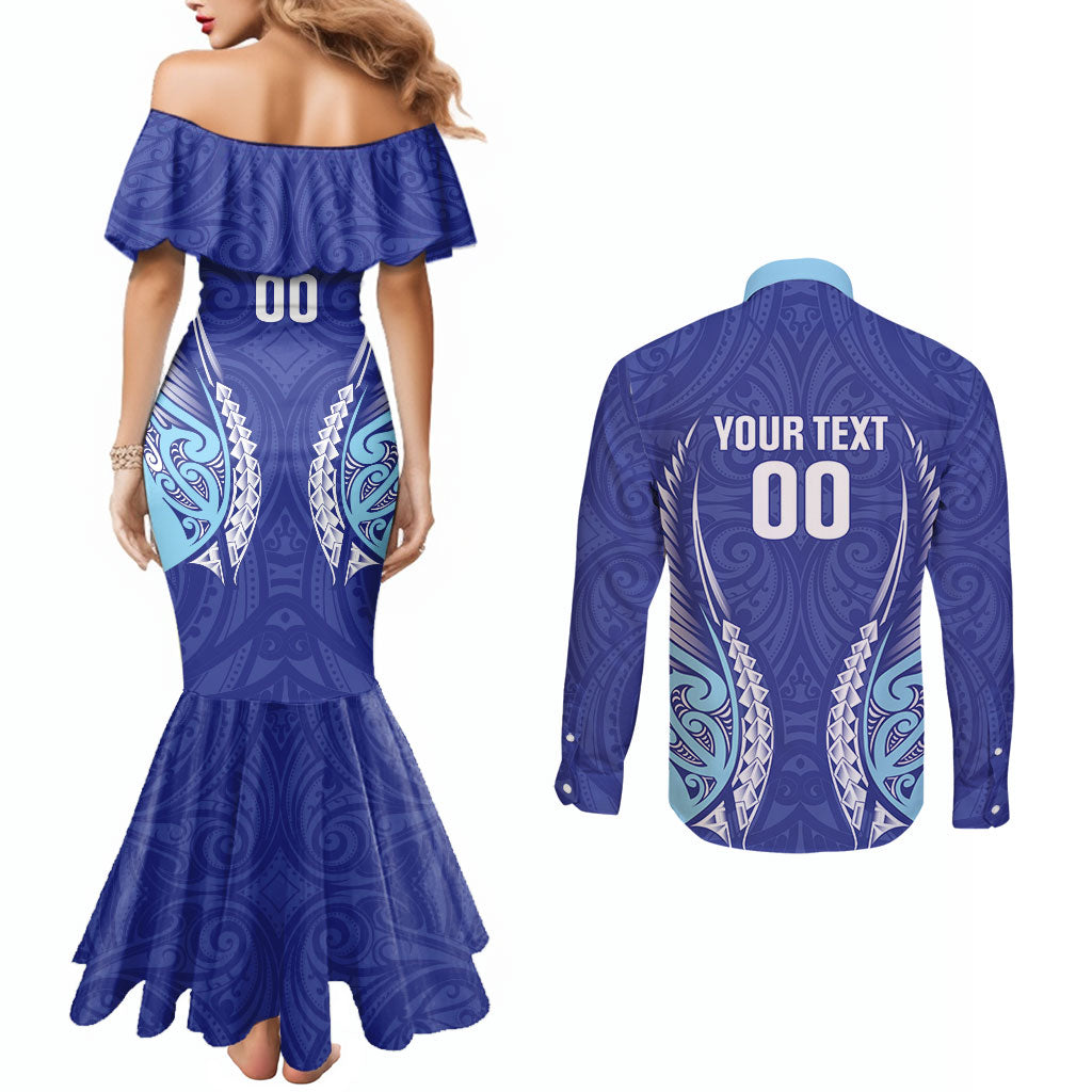 Northland 2026 Rugby Custom Couples Matching Mermaid Dress and Long Sleeve Button Shirt NZ Maori Silver Fern