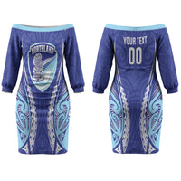 Northland 2026 Rugby Custom Couples Matching Off The Shoulder Long Sleeve Dress and Hawaiian Shirt NZ Maori Silver Fern LT14 - Polynesian Pride