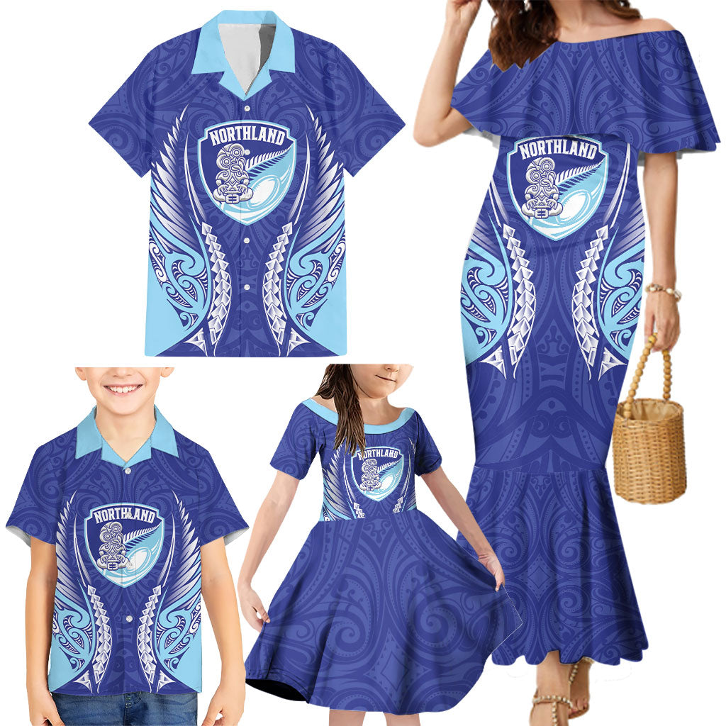Northland 2026 Rugby Custom Family Matching Mermaid Dress and Hawaiian Shirt NZ Maori Silver Fern LT14 - Polynesian Pride