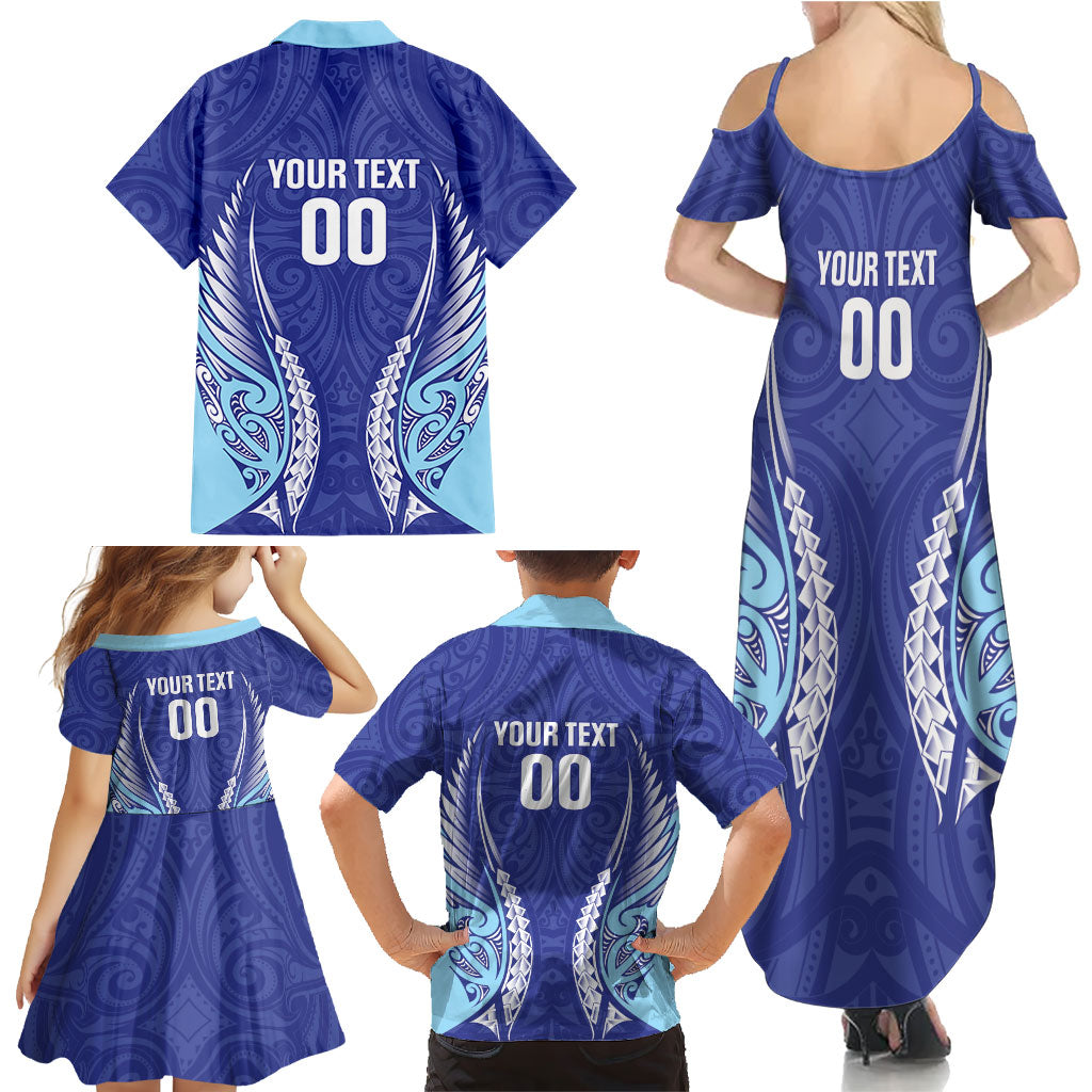 Northland 2026 Rugby Custom Family Matching Summer Maxi Dress and Hawaiian Shirt NZ Maori Silver Fern LT14 - Polynesian Pride